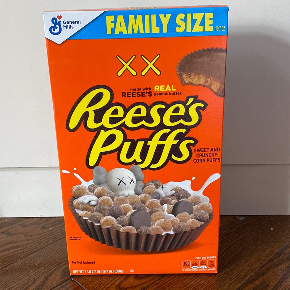 Kaws & Reeses puffs collab family size